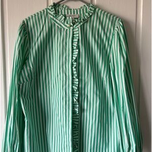 “ON 34TH” Blouse.  Mint Green Striped, New w/o tags, Never worn